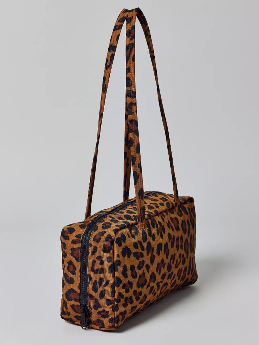 NWT Baggu Regular Nylon Bowler Bag - Leopard - Picture 10 of 12